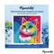 Figured'Art Mini Paint by Numbers Kit for Adults with Frame Cat Abstract Pop Art Small format 8"x8" - Craft Art Painting DIY Canvas Already Stretched on a Wooden Frame